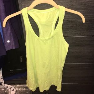 Neon green/yellow tank lululemon